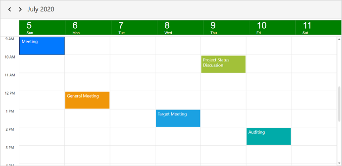 ViewHeader appearance customization in WPF Scheduler