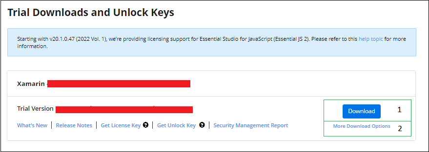 License and downloads of Syncfusion<sup>®</sup> Essential Studio<sup>®</sup>